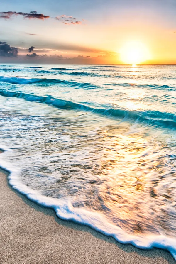 A beautiful sunrise on the ocean shore. Get Amino Blend IV Therapy from Balanced Medical Solutions in San Francisco Bay Area.