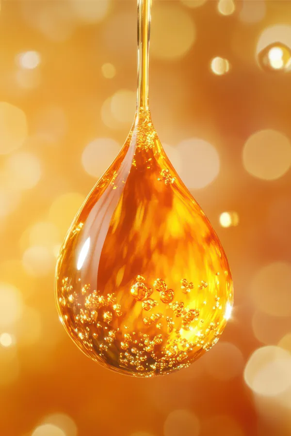 3D illustration of a coenzyme as an amber drip. Get Coenzyme Q-10 Antioxidant IV Therapy from Balanced Medical Solutions in San Francisco Bay Area.
